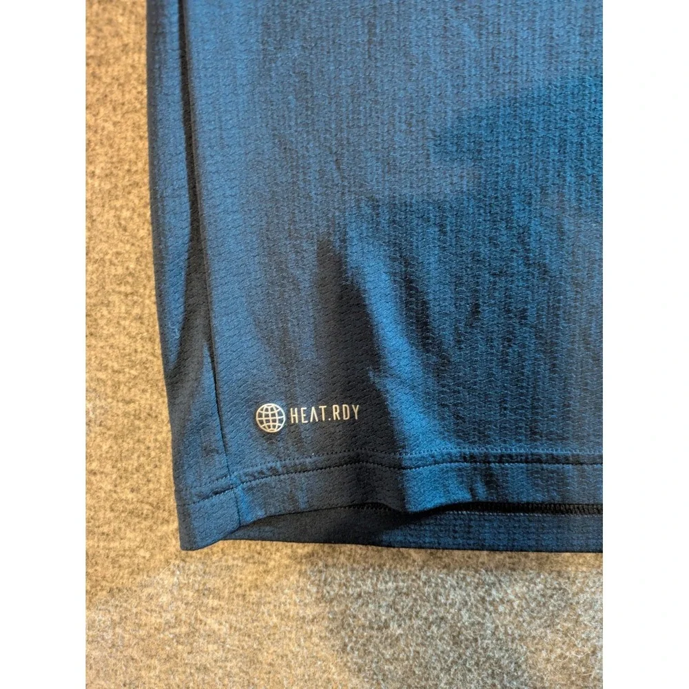 Adidas Shirt Mens Medium Windsor Blue Heat.RDY Tech Golf Polo Performance